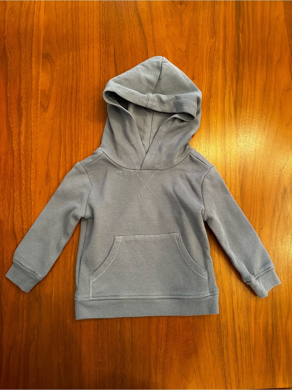 Scene & Heard Toddler Hooded Waffle-Knit Pullover Sweatshirt - Light Blue